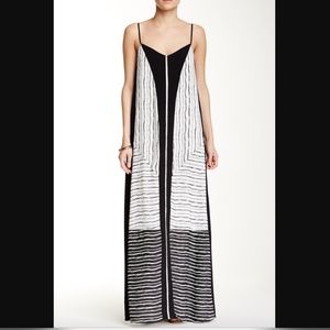 Adelyn Rae Strappy Mixed Pattern Maxi Dress